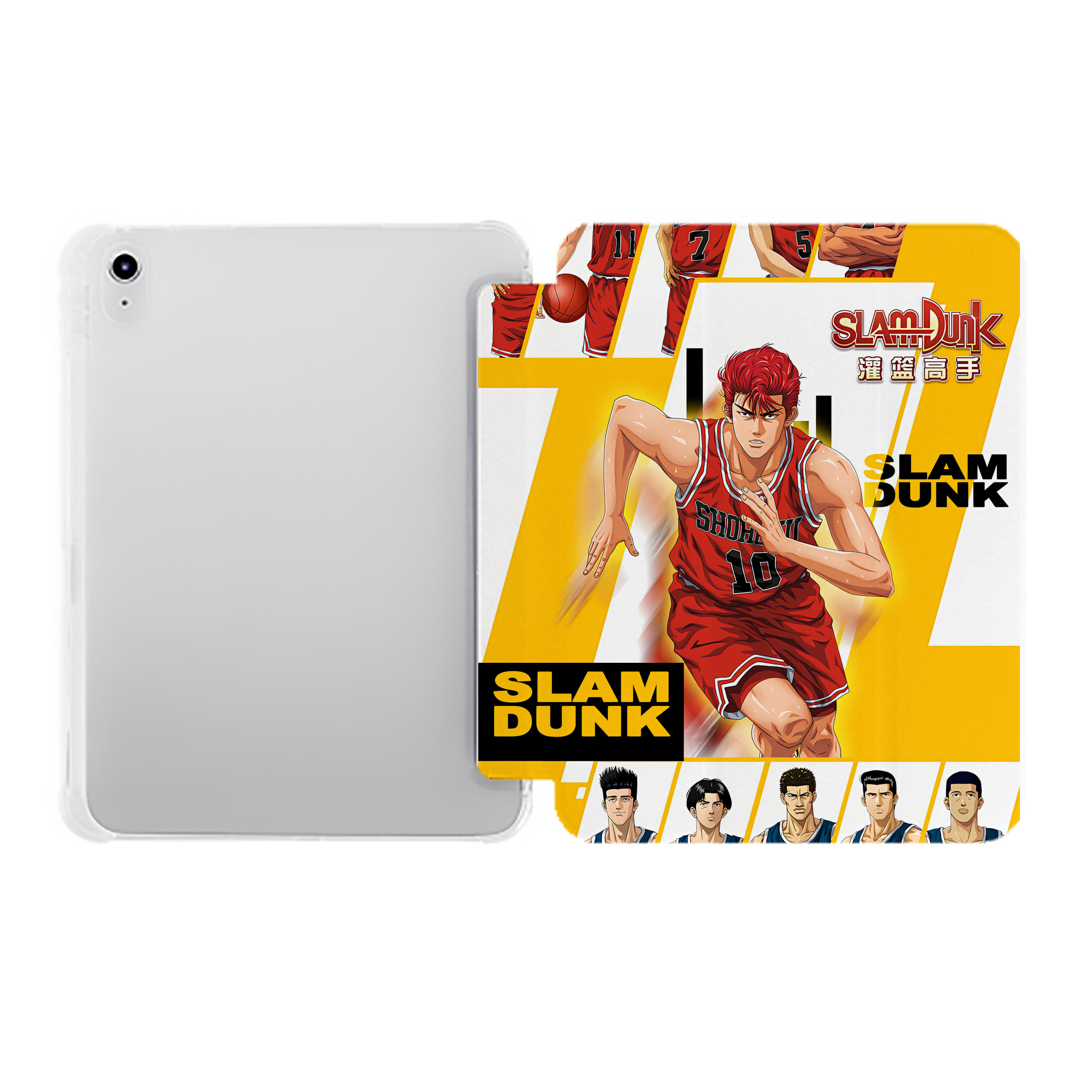 （画像用） SLAM DUNK／スラムダンク IPad ケース ペン収納付き 三つ折りスタンド PUレザー×シリコン 対応機種9.5/10.5/10.9インチ
